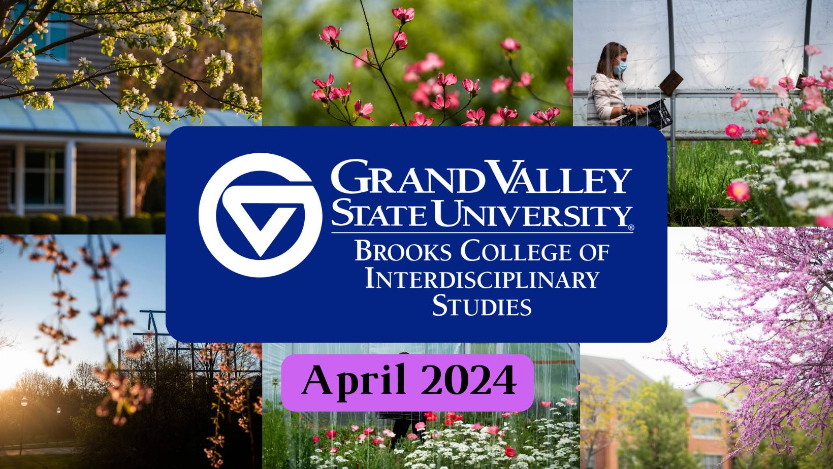 April 2024 Brooks College Newsletter header - collage of spring campus pictures